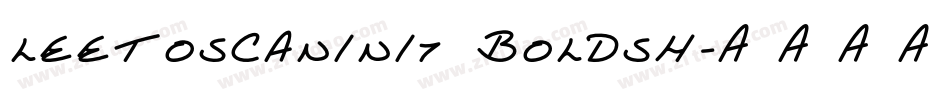 LeeToscanini7 BoldSH字体转换